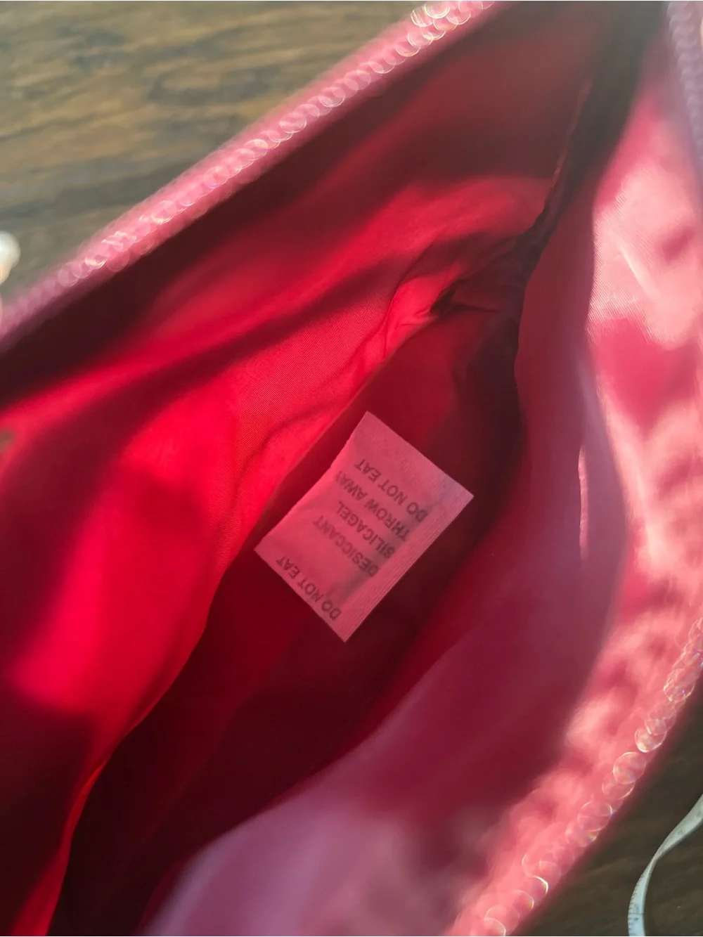 Clinique, Burgundy Floral Tote with Matching Makeup Bag